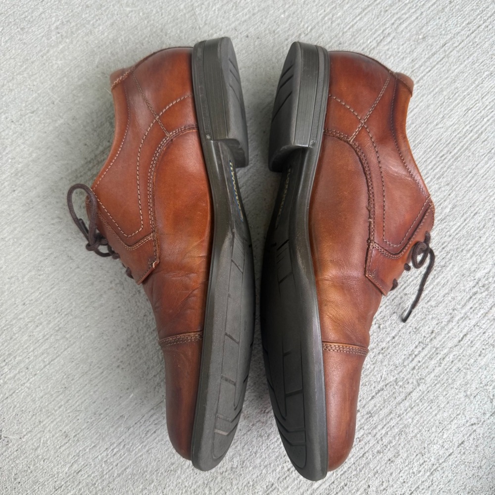 Florsheim Comfortech Brown Leather Cap Toe Oxford Dress Shoes Mens 10D - Picture 3 of 9